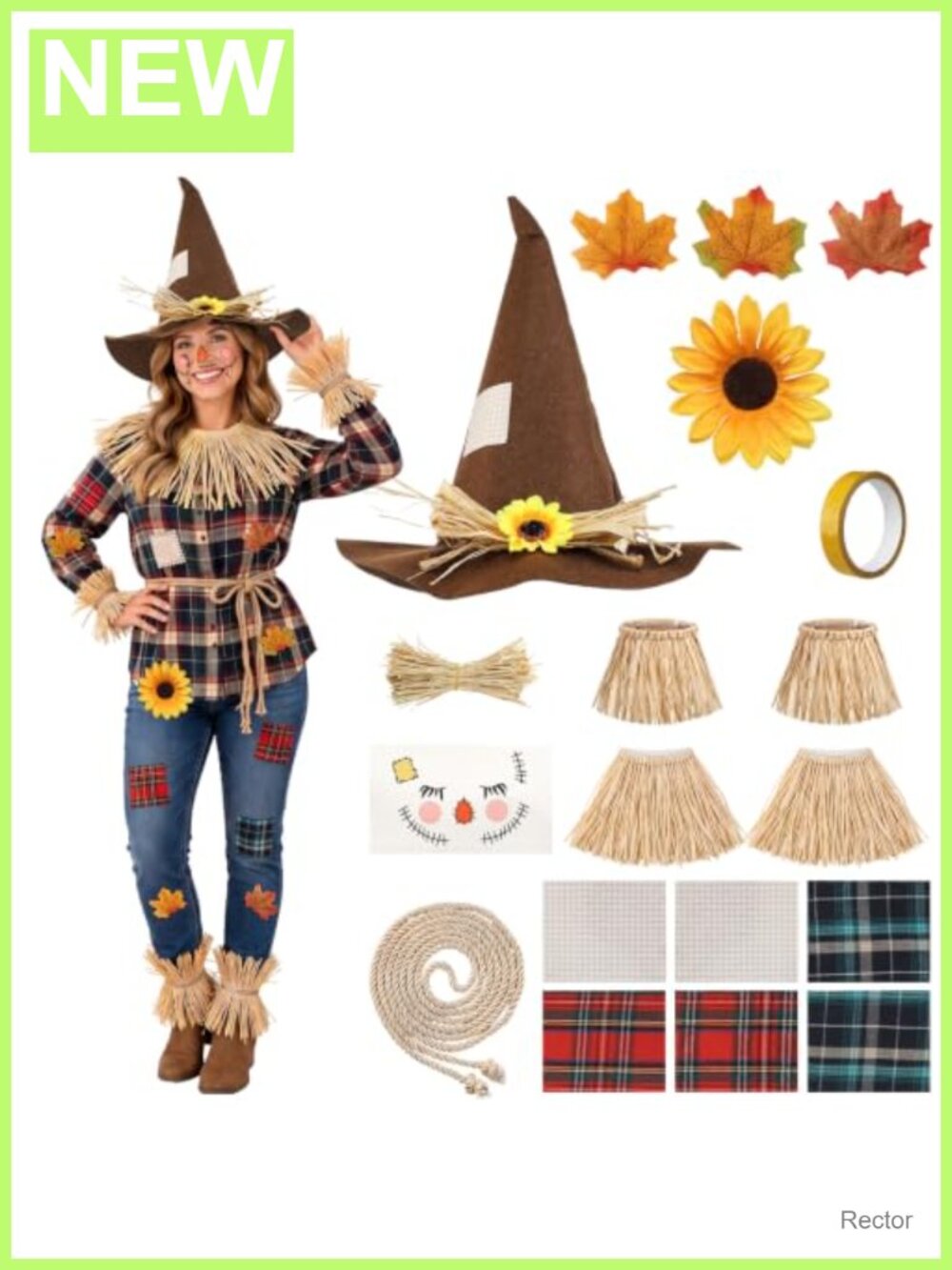 Scarecrow Costume Accessory Set Adult Cosplay